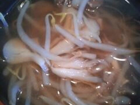 もやしと舞茸の中華スープ